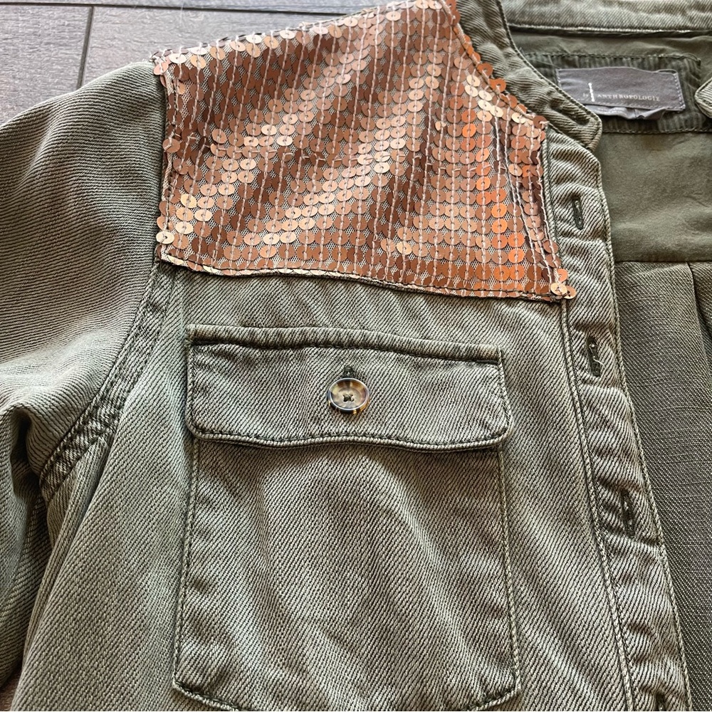 Anthropologie Oversized Shirt with sequin detail - Picture 10 of 13